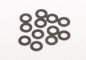 Schumacher Black Alloy Washers 0.50mm (pk12)