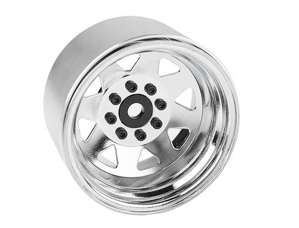 Rc4Wd 8Lug Deep Dish Wagon 1.9 Steel Stamped B/L Wheels Chrme
