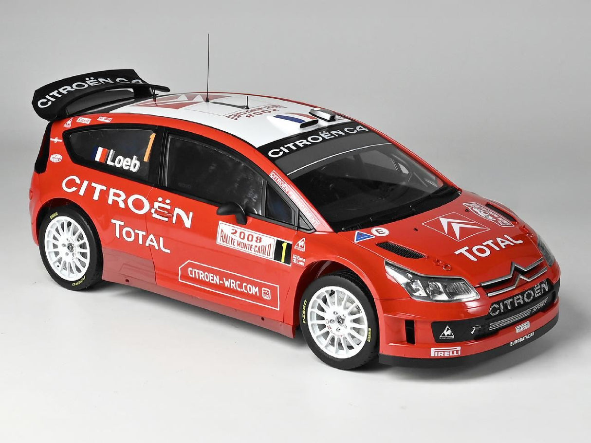 Ixo (Parent) Citroën C4 Wrc 2008 Red 1/8 Scale Full Metal Kit