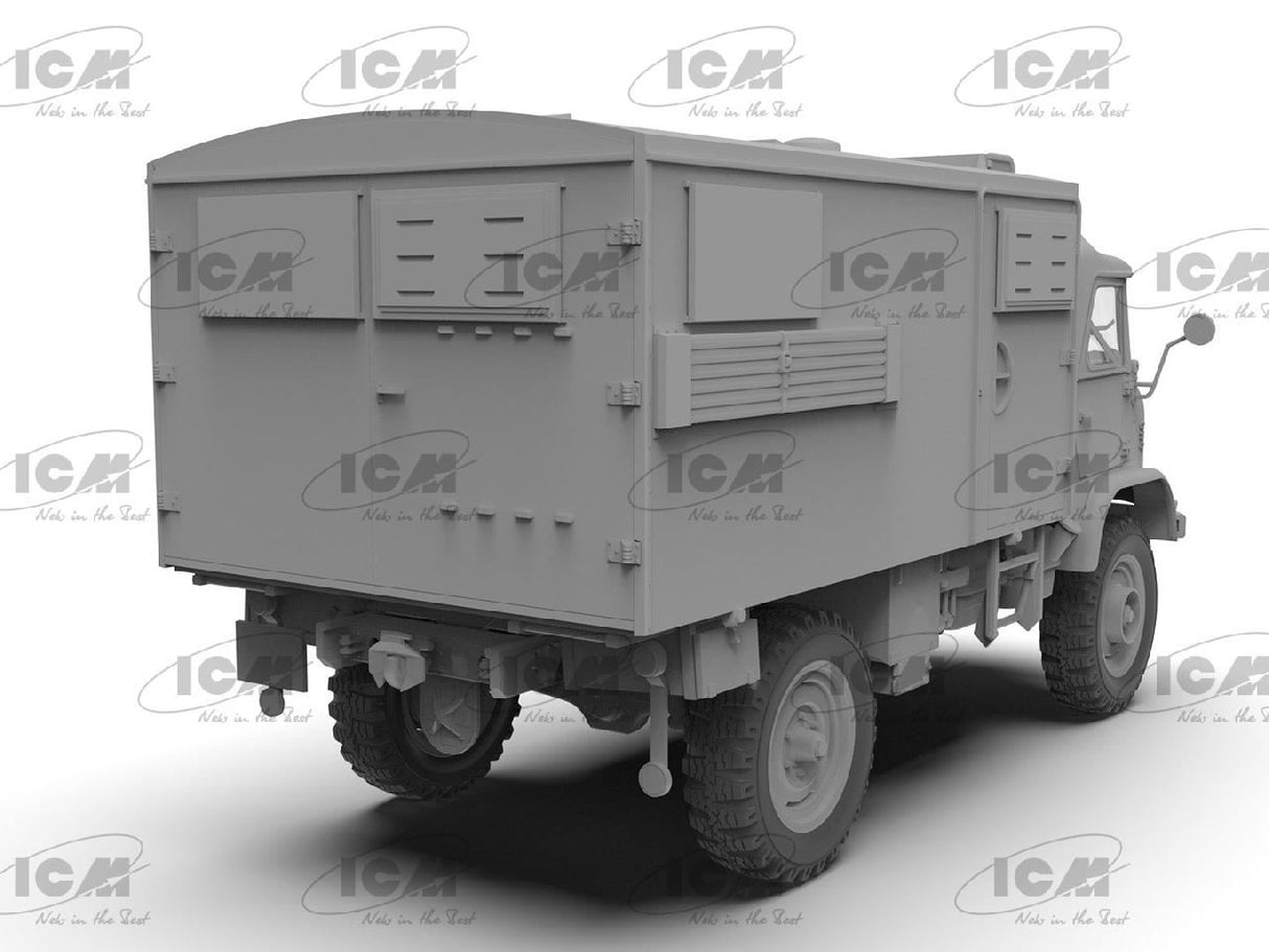 Icm Unimog S 404 With Box Body, German Military Truck