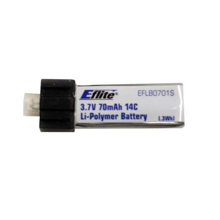 E-Flite 70mAh 1S 3.7V 14C LiPo Battery