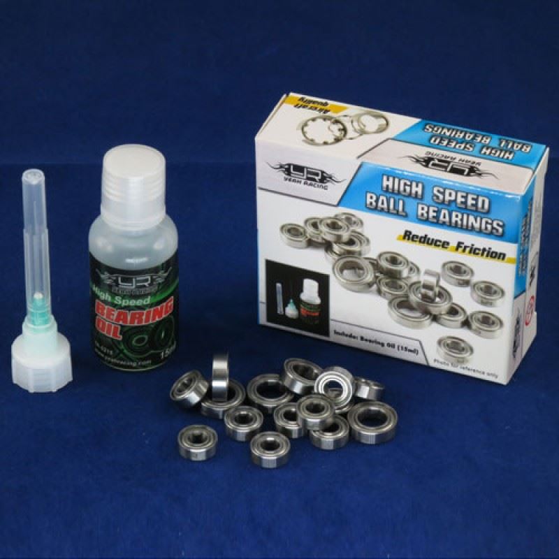 Yeah Racing RC PTFE Bearing Set with Bearing Oil For 1:10 Tamiya M-03/04 & FF02 RC M Chassis and Touring