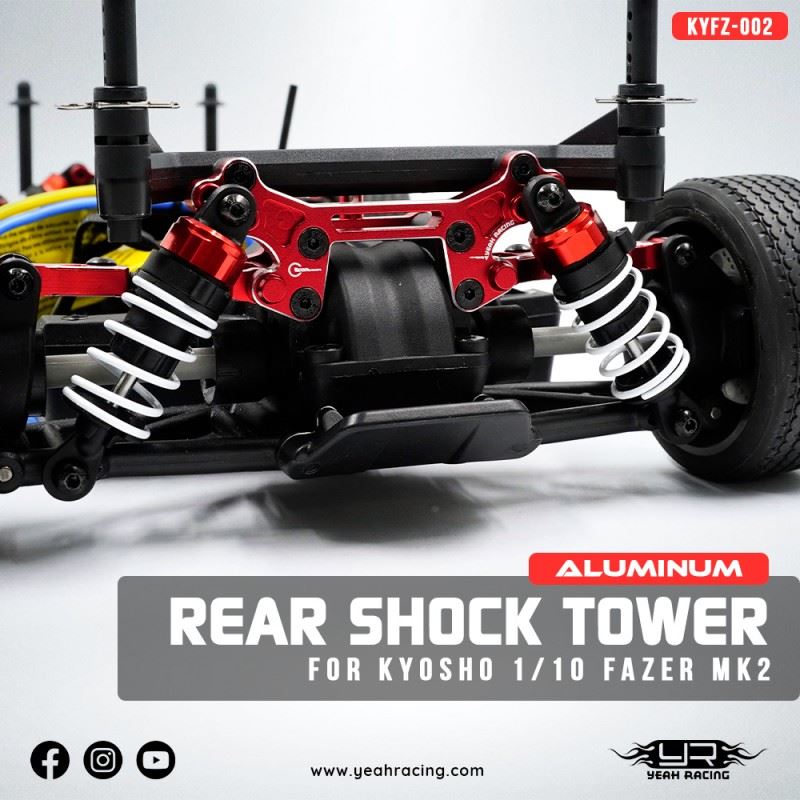 Yeah Racing Aluminum Rear Shock Tower For Kyosho 1/10 Fazer Mk2