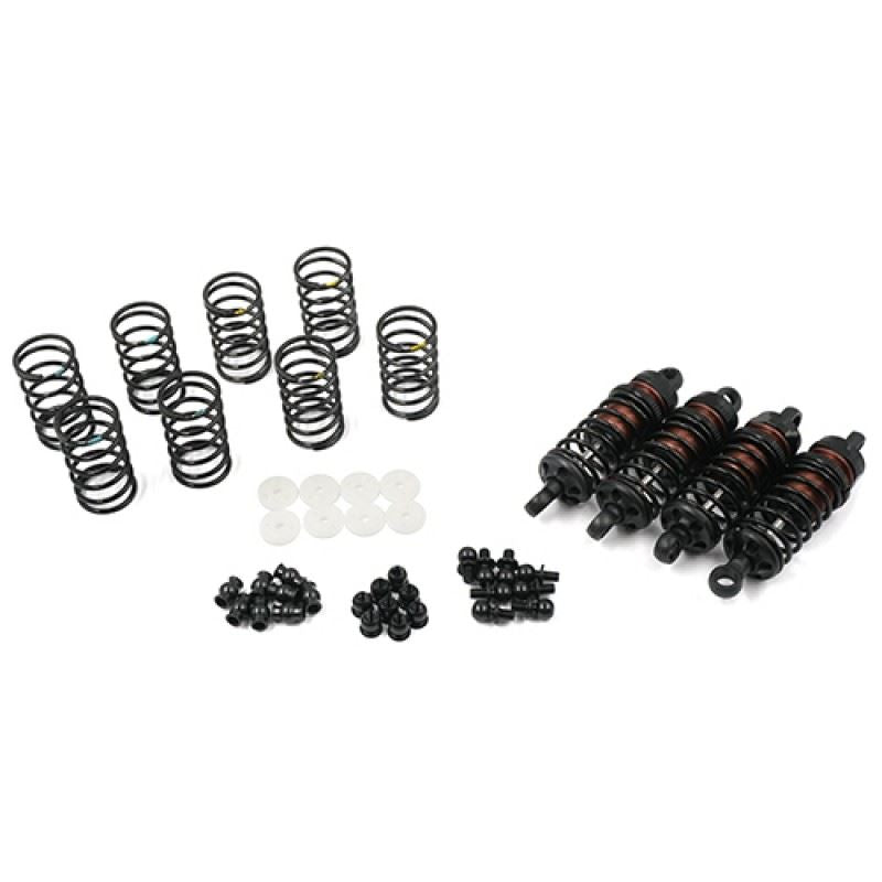 Yeah Racing Aluminum Big Bore Go 60mm Damper Set 4pcs for 1/10 RC OnRoad OffRoad Black