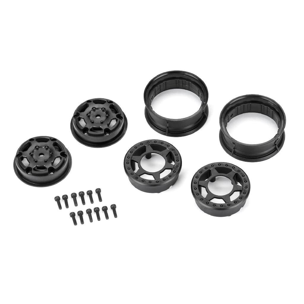 Pro 1/10 Holcomb F/R 1.55In 12Mm Crawler Bead-Loc Wheels (2) Blac