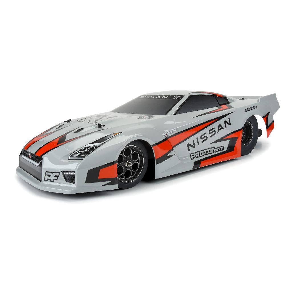 PRM 1/10 Nissan GT-R R35 Pro Mod Tough-Color Gray Body: Drag Car