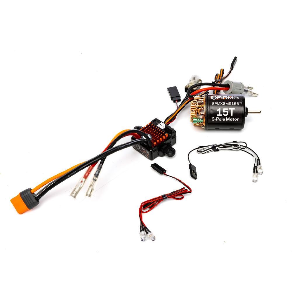 Spektrum Firma 70A Brushed Smart ESC, 2S-3S: IC3 / 15T Brushed Motor