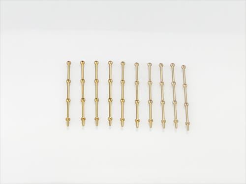 RACTIVE 3 Hole Stanchion, Brass 40mm (Pk10)