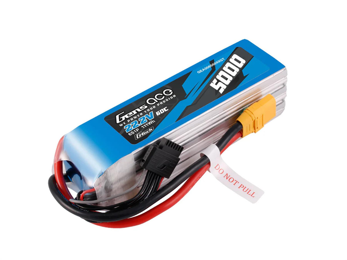 Gens Ace Li-Po G-Tech 6S 22.2V 5000Mah 60C With Xt90