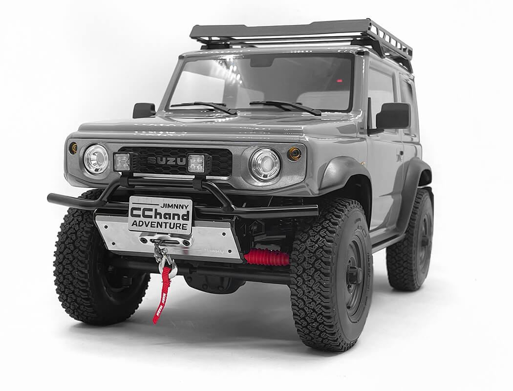 RC4WD STEEL TUBE FRONT BUMPER W/ FLOOD LIGHTS FOR MST 4WD OFF-ROAD CAR KIT W/ J4 JIMNY BODY
