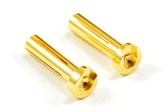 ETRONIX LOW PROFILE 4.0MM MALE GOLD CONNECTOR (2) FOR RIGHT ANGLE