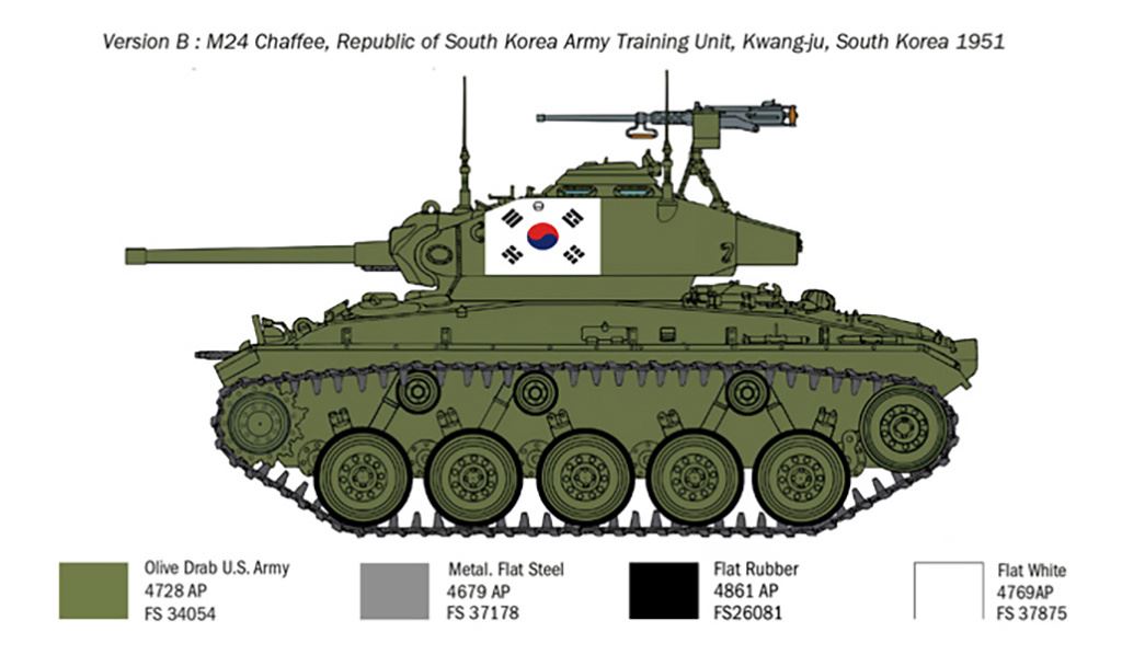 Italeri M24 inChaffeein Korean War