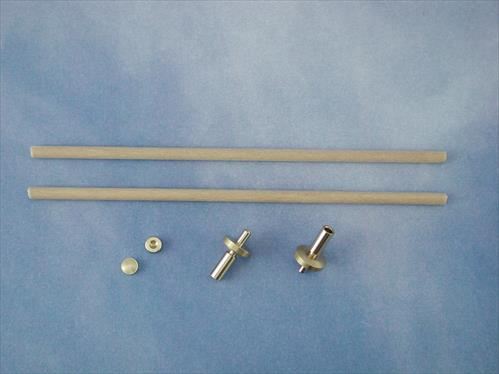 Radio Active Vertical Flagstaff Complete (Brass And Wood)(Pk2)