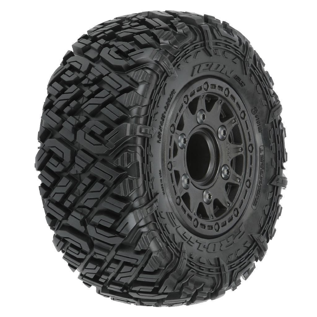 Proline 1/10 Icon M2 Front/Rear 2.2In/3.0In Sc Mounted 12mm Blk Raid (