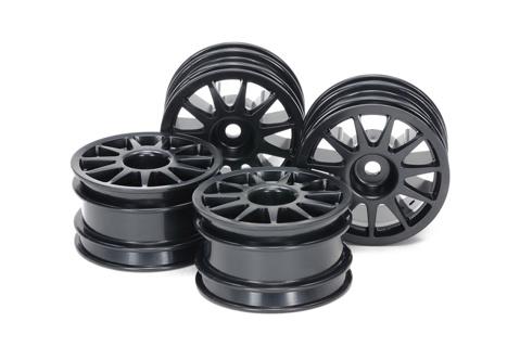 Tamiya M Chassis 11 Spoke Wheel Black (4)