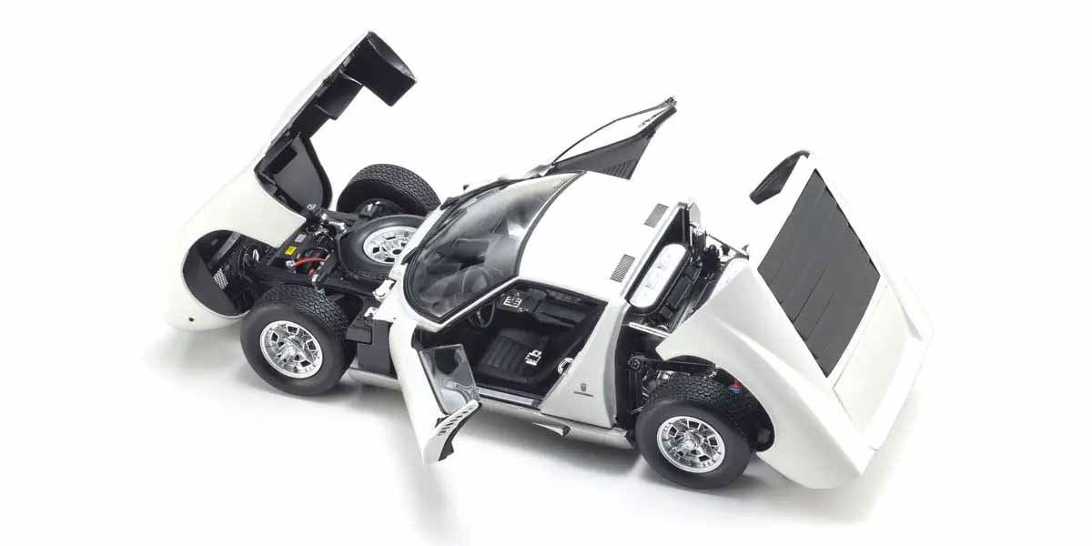 Kyosho 1:18 Lamborghini Miura P400 1968 White-Silver