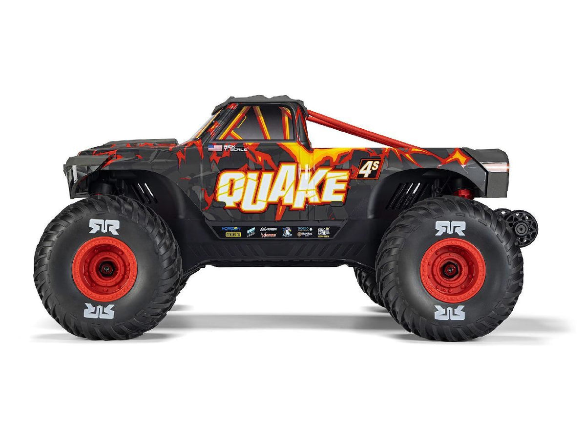 Arrma 1/8 Quake 4S Dsc 4X4 Rtr Monster Truck, Black/Red