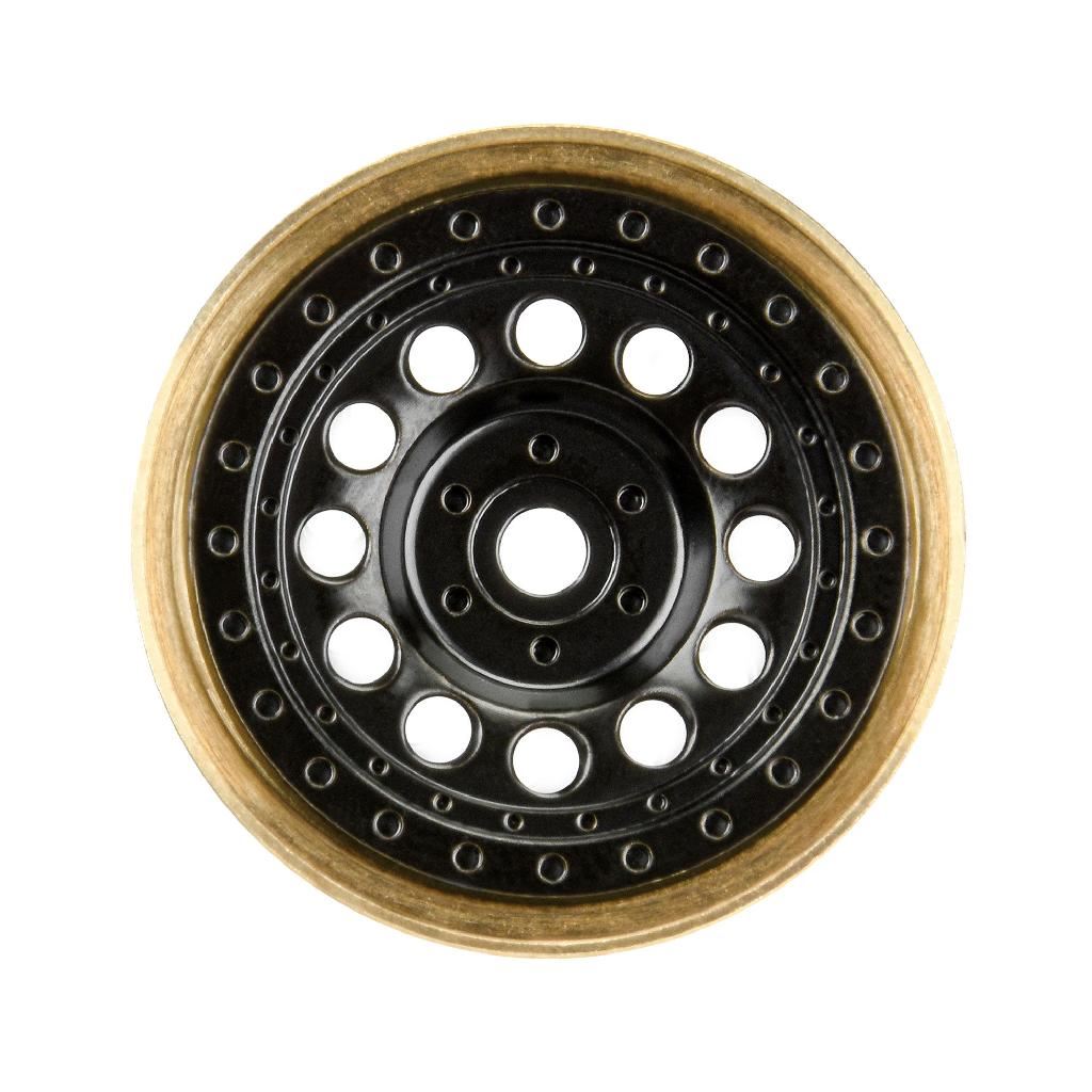 Proline 1/24 Rock Shooter Brass F/R 1.0In 7mm Crawler Wheels (2) Blac