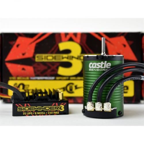 CASTLE SV3 WATERPROOF 1:10TH 12V ESC 1406-4600 SENSORED COMBO (CC010-0115-05)