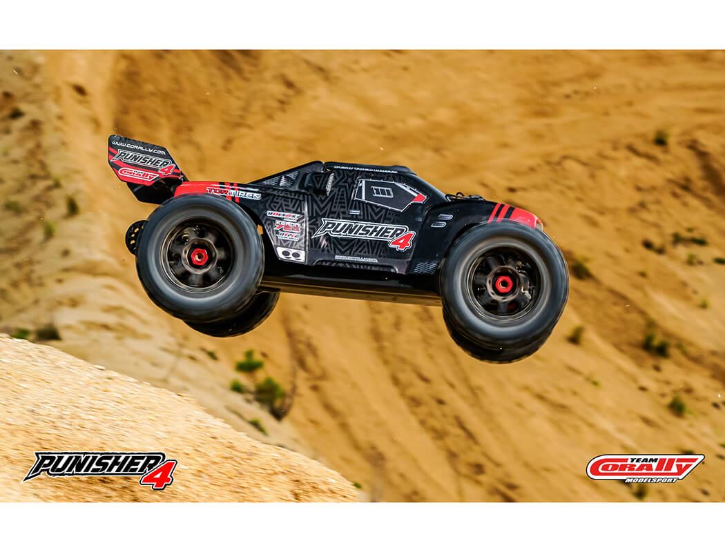 Corally Punisher 4 Brushless 4S Basher Truck Rtr - Red