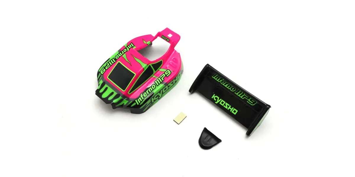 Pre-Painted Mini-Z Buggy Inferno Mp9 Tki3 Body Set - Pink-Green