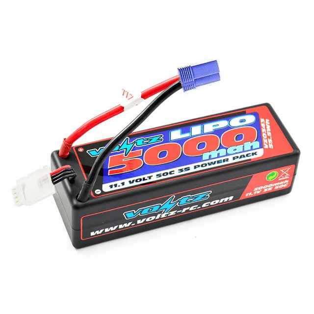 Voltz 5000Mah Hard Case 11.1V 50C Lipo Stick Pack Ec5