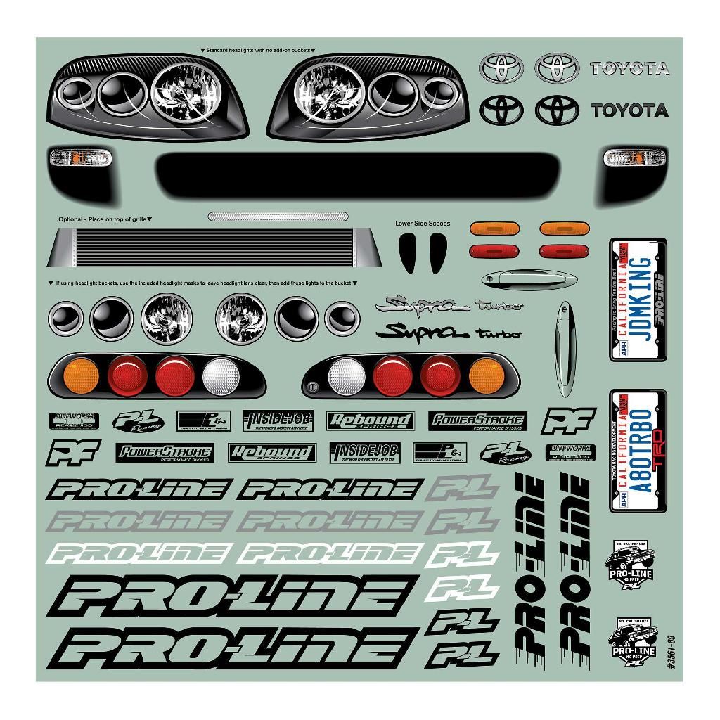 Proline 1/10 1995 Toyota Supra Clear Body: Drag Car