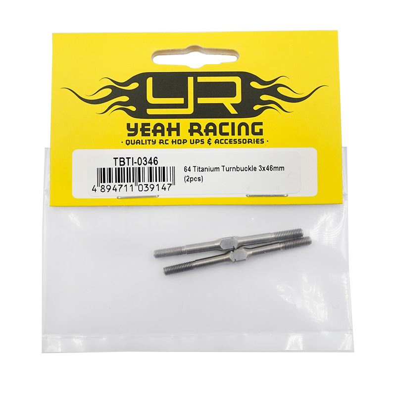 Yeah Racing 64 Titanium Turnbuckle 3x46mm (2pcs)