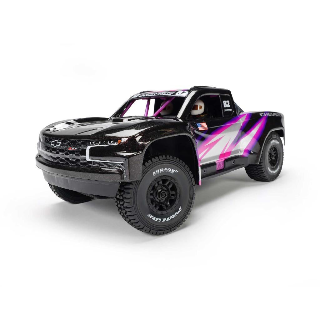 Pro-Line 1/16 Mirage Tt Front/Rear Tires Mounted Black Split Six Whee