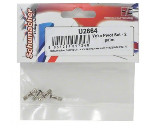 Schumacher Steering Yoke Pivot Set - 2 pairs