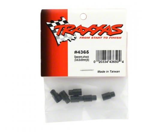 TRAXXAS Spacers, shock (3x6.5x8mm) (6)