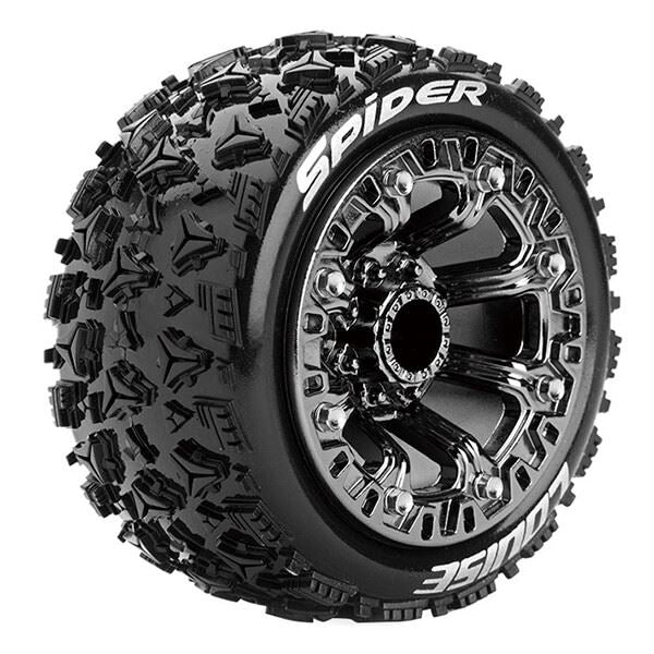 LOUISE RC ST-SPIDER 1/16 SOFT SPOKE/CHROME BLACK TRX 1 16 E