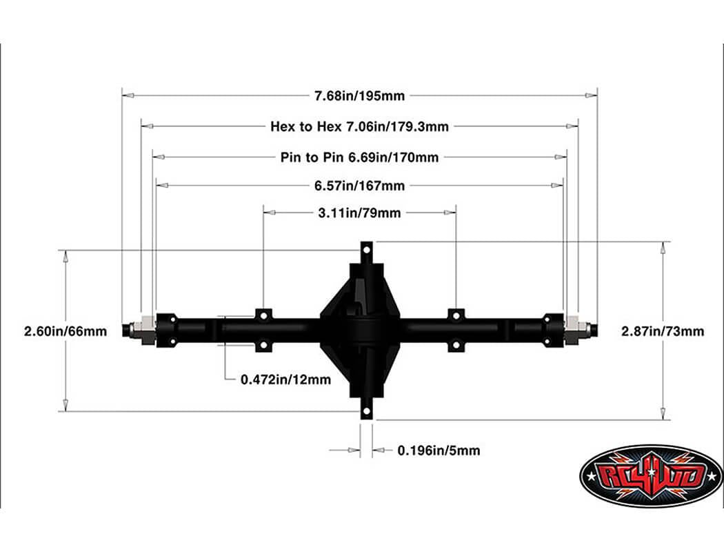 RC4WD YOTA II ULTIMATE SCALE CAST AXLE (CENTER REAR)