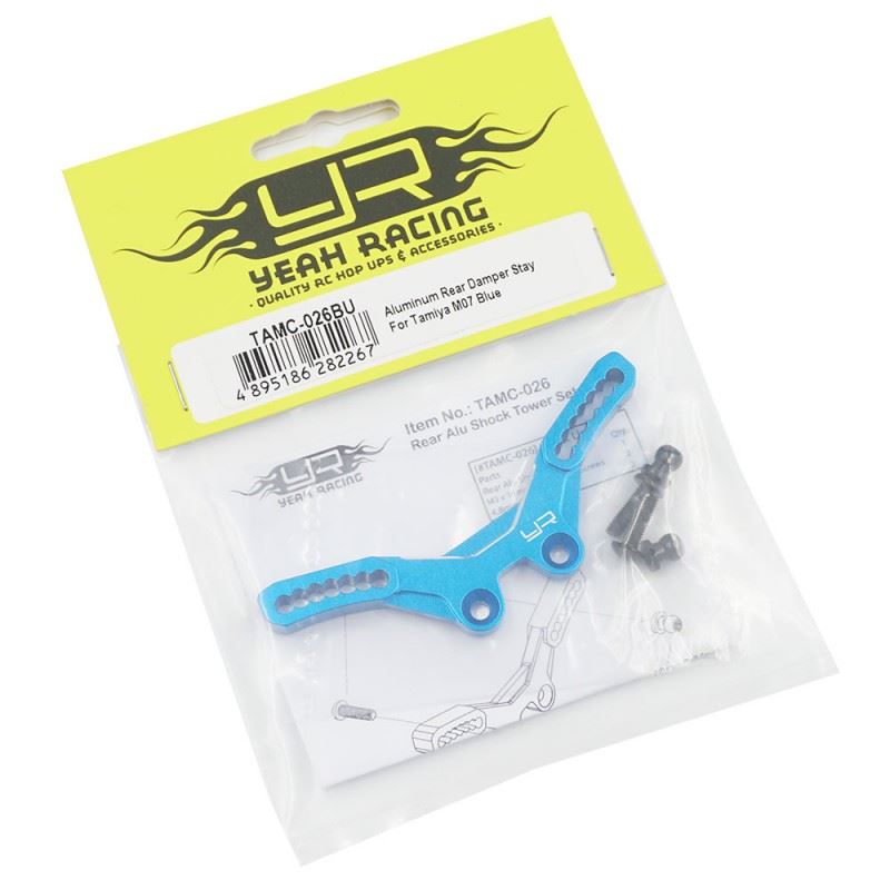Yeah Racing Aluminum Rear Damper Stay For Tamiya M07 Blue