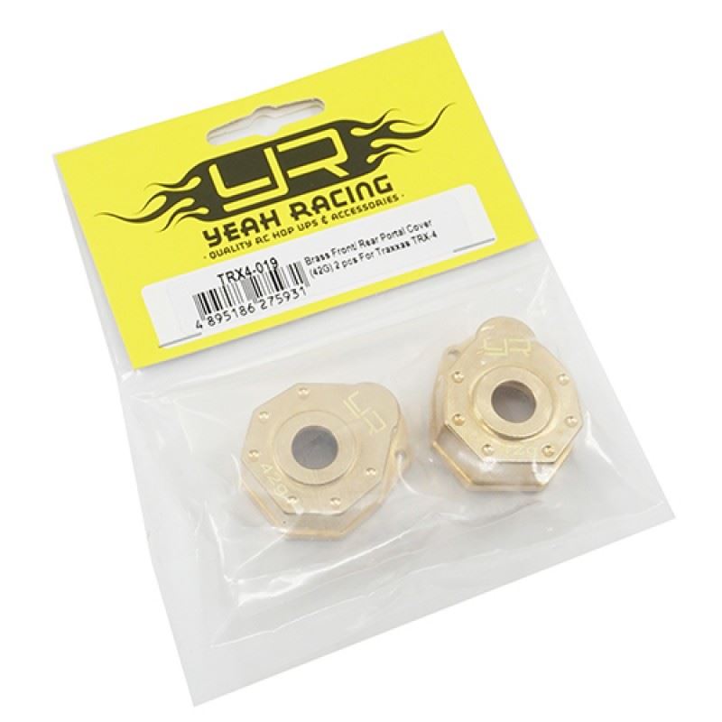 Yeah Racing Brass Front Rear Portal Cover 42g 2 pcs For Traxxas TRX-4 TRX4-6
