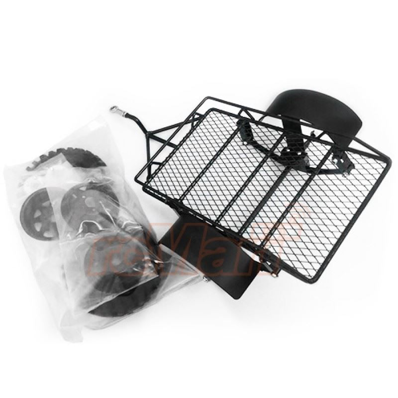Yeah Racing 1/10 Metal Leaf Spring Hitch Mount Trailer For Crawler