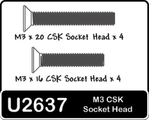 Schumacher Speed Pack - Hex M3X16+20+25mm Csk