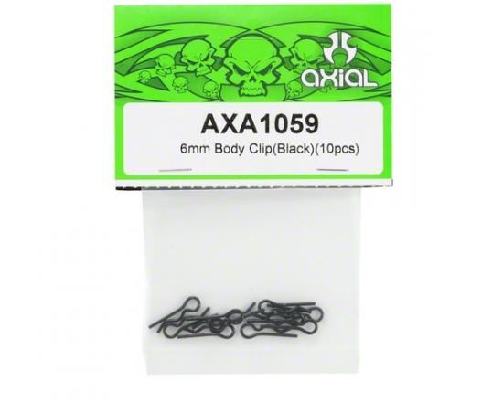 AXIAL Body Clip 6mm Black (10)