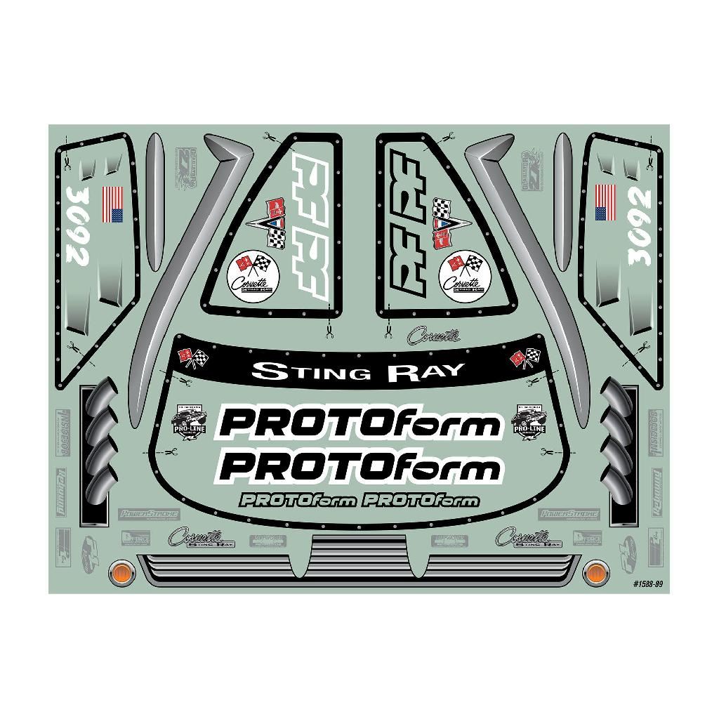 PRM 1/10 1963 Chevrolet Corvette Stingray Pro Mod Clear Body: Dr