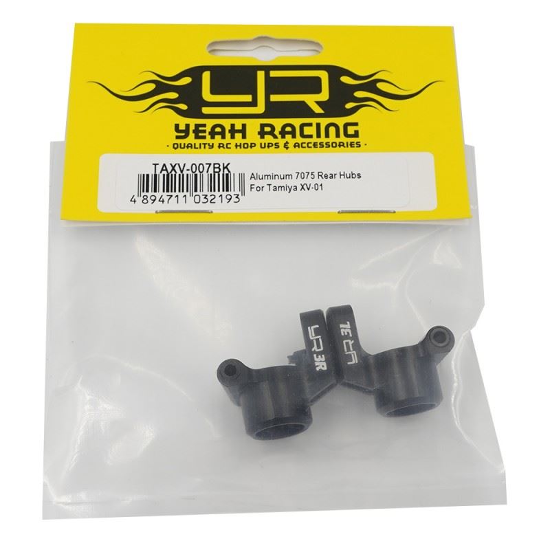 Yeah Racing Aluminum 7075 Rear Hubs 3 Degree Black For Tamiya XV-01