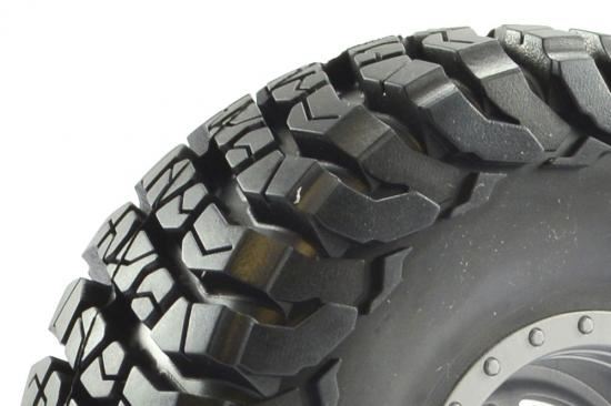 FTX MAULER 2.2" ALL TERRAIN TYRES PRE-GLUED ON GREY WHEELS