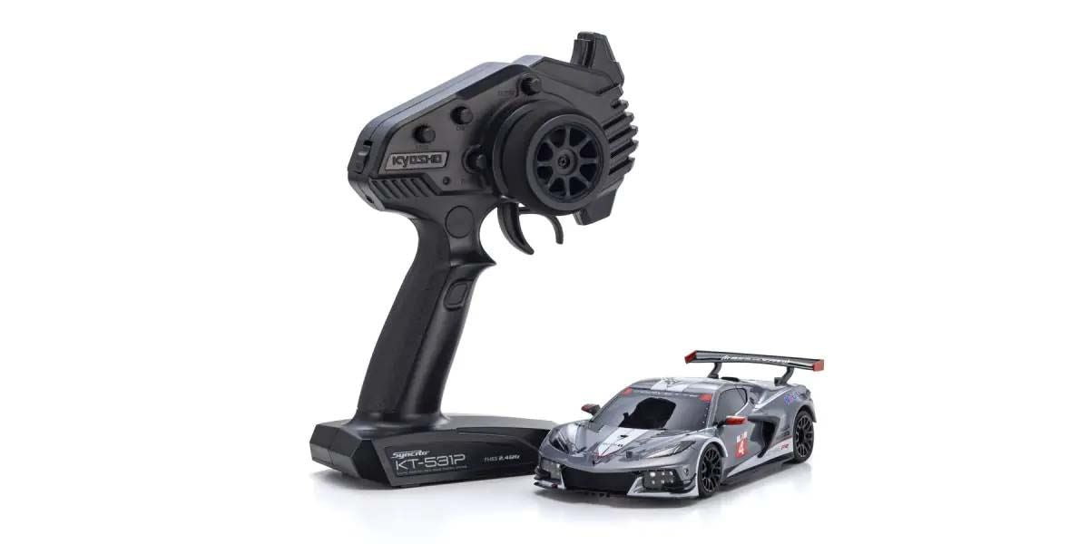 Kyosho Mini-Z Mr04 Rwd Corvette C8-R Gun Metal/White (W-Mm/Kt531P)