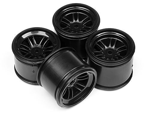 HPI Ft01 Wheel Set (Black/Front 2Pcs/Rear 2Pcs)