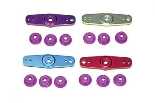 Fastrax Blue Aluminium Double Servo Arm W/Inserts for 23/24/25 Spline