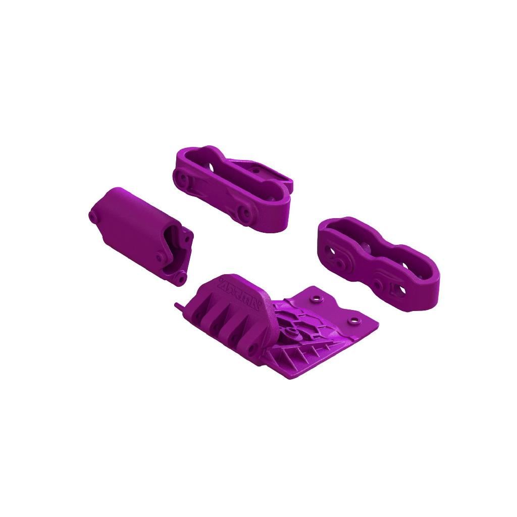Arrma Lower Skid And Bumper Mount Set - Purple