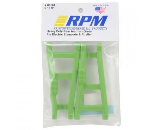 RPM GREEN REAR A-ARMS FOR TRAXXAS ELECTRIC STAMPEDE OR RUSTLER