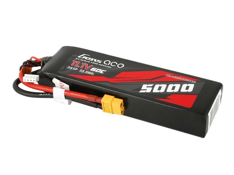 Gens Ace Li-Po Car 3S 11.1V 5000mAh 60C with XT60