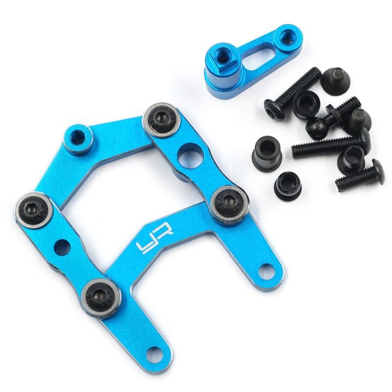 Yeah Racing Aluminum Steering Set for Tamiya SW-01 Blue