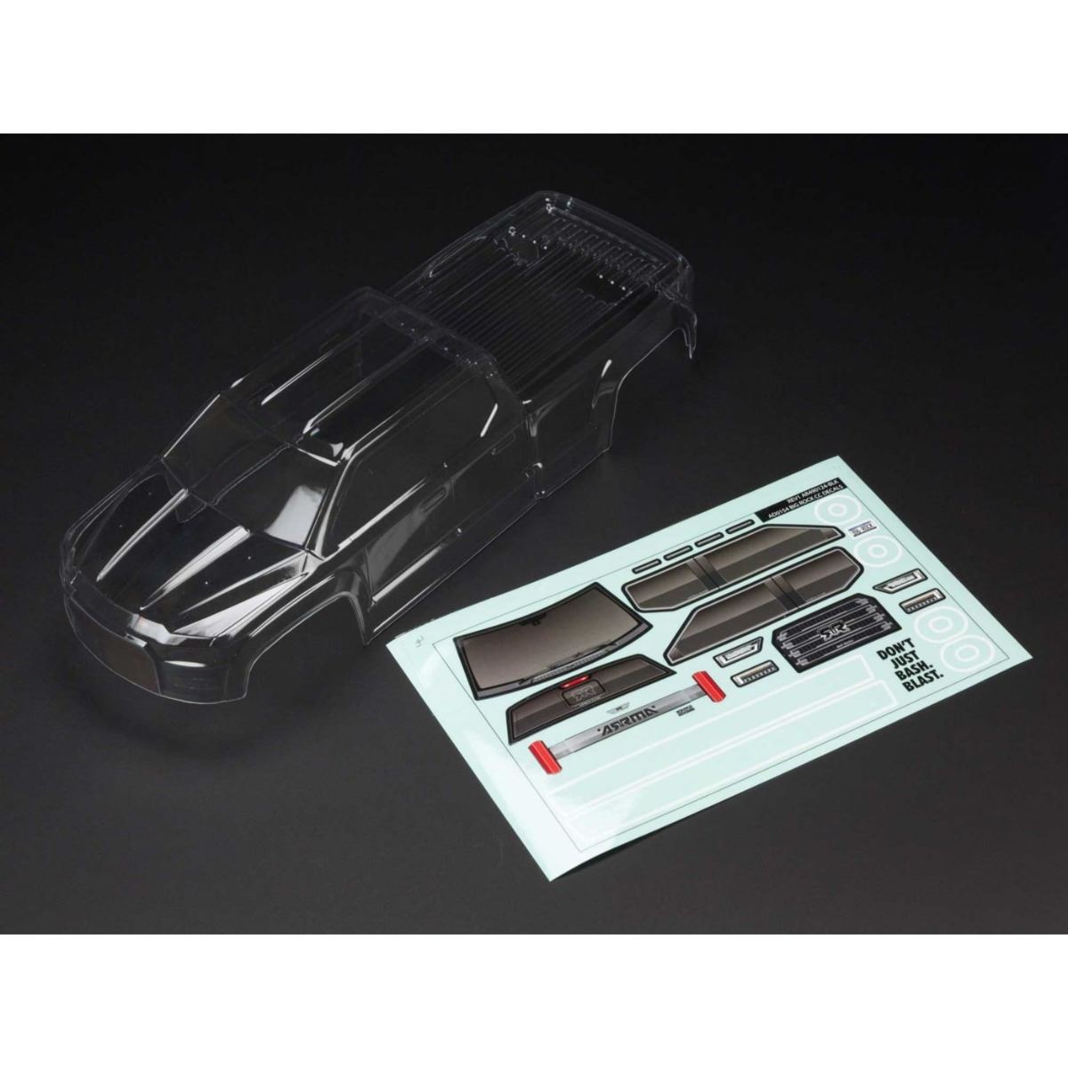 ARRMA BIG ROCK CREW CAB 4X4 Clear Body (Inc. Decals)