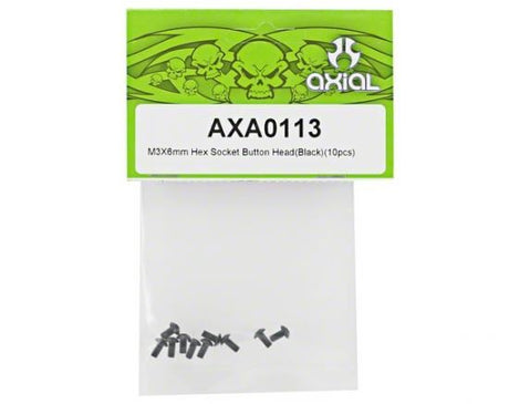 AXIAL Hex Socket Button Head Black M3x6mm (10)